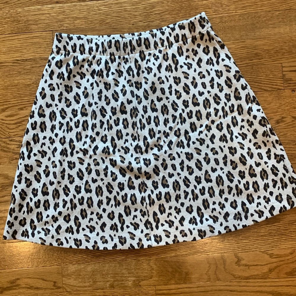 LOFT Fit&Flare Skirt in Leopard Like New!